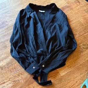 Vestique Black Wrap Blouse